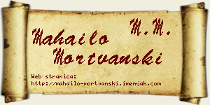 Mahailo Mortvanski vizit kartica